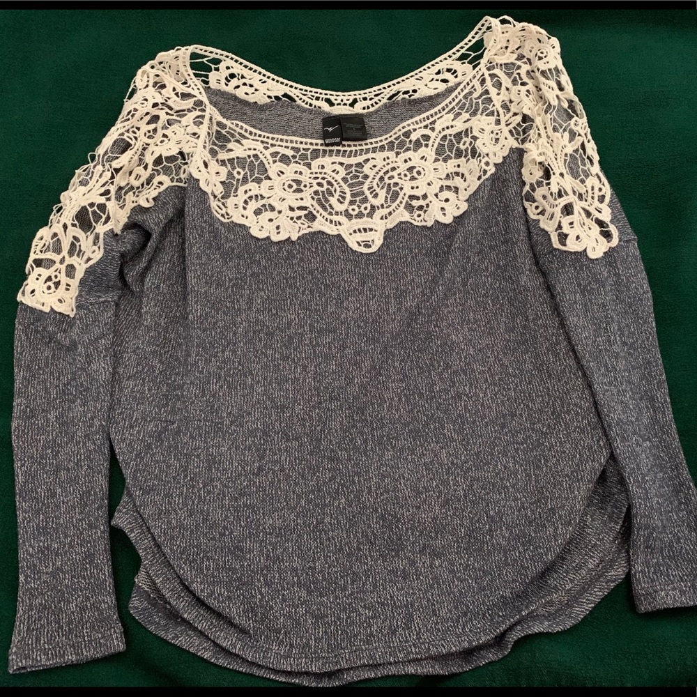 Windsor Navy & White Sweater - Small